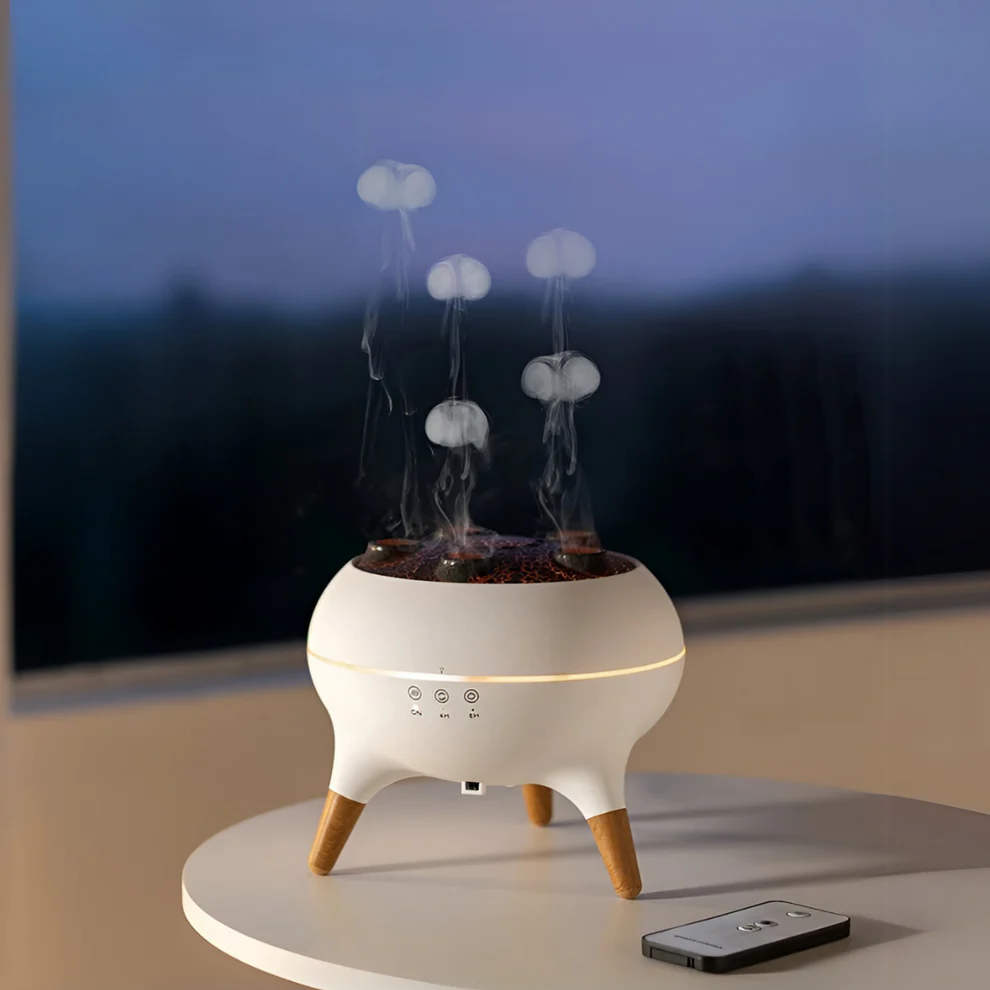Jellyfish Essential Oil Diffuser – Mood Light, Mist & Remote Control