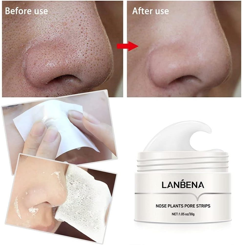LANBENA - NOSE PORE FACE CLEANSING MASK PLANTS WITH NASAL STRIPS 30G