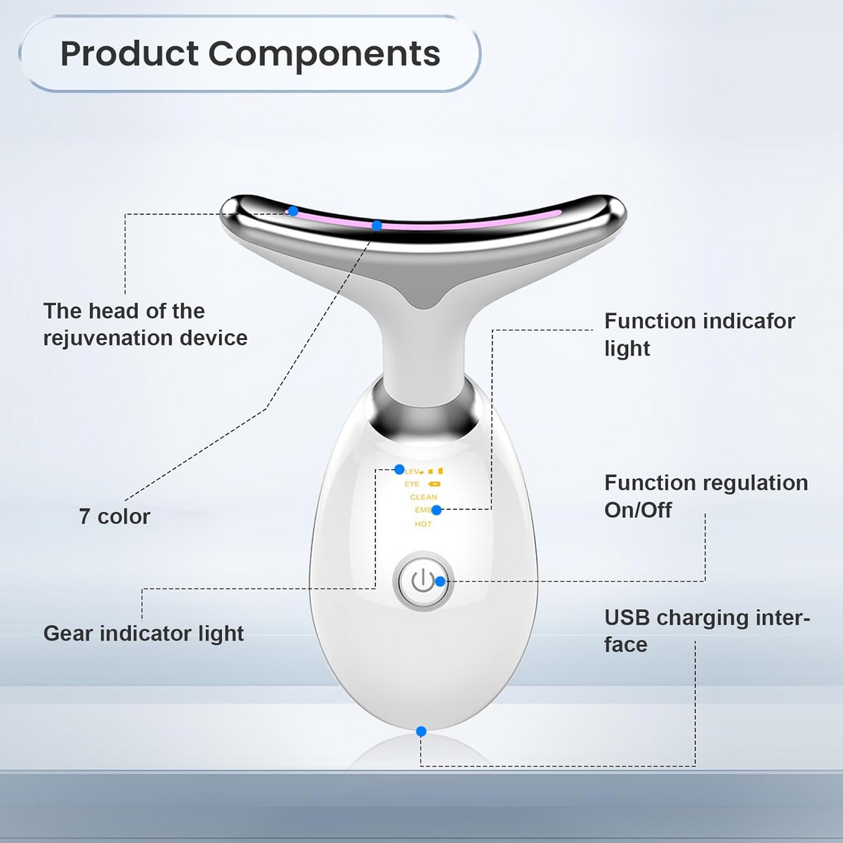 3 in 1 Vibration Face & Neck Massager – Triple-Action Anti-Wrinkle Device for Skin Tightening, Lifting & Smoothing