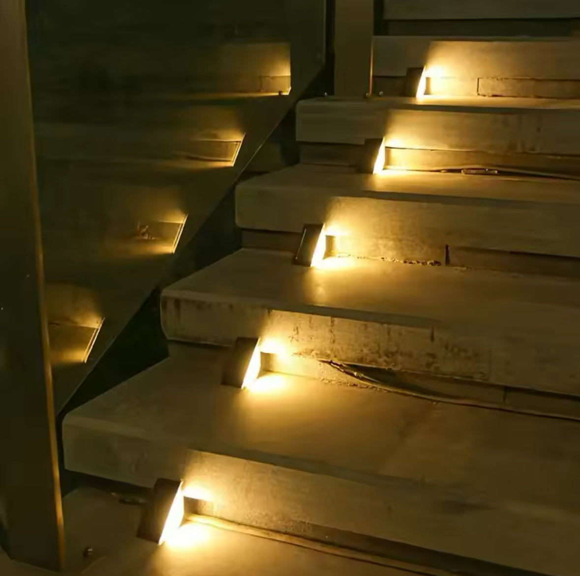2 Led Triangle Solar Step Light Outdoor Waterproof IP67 Solar