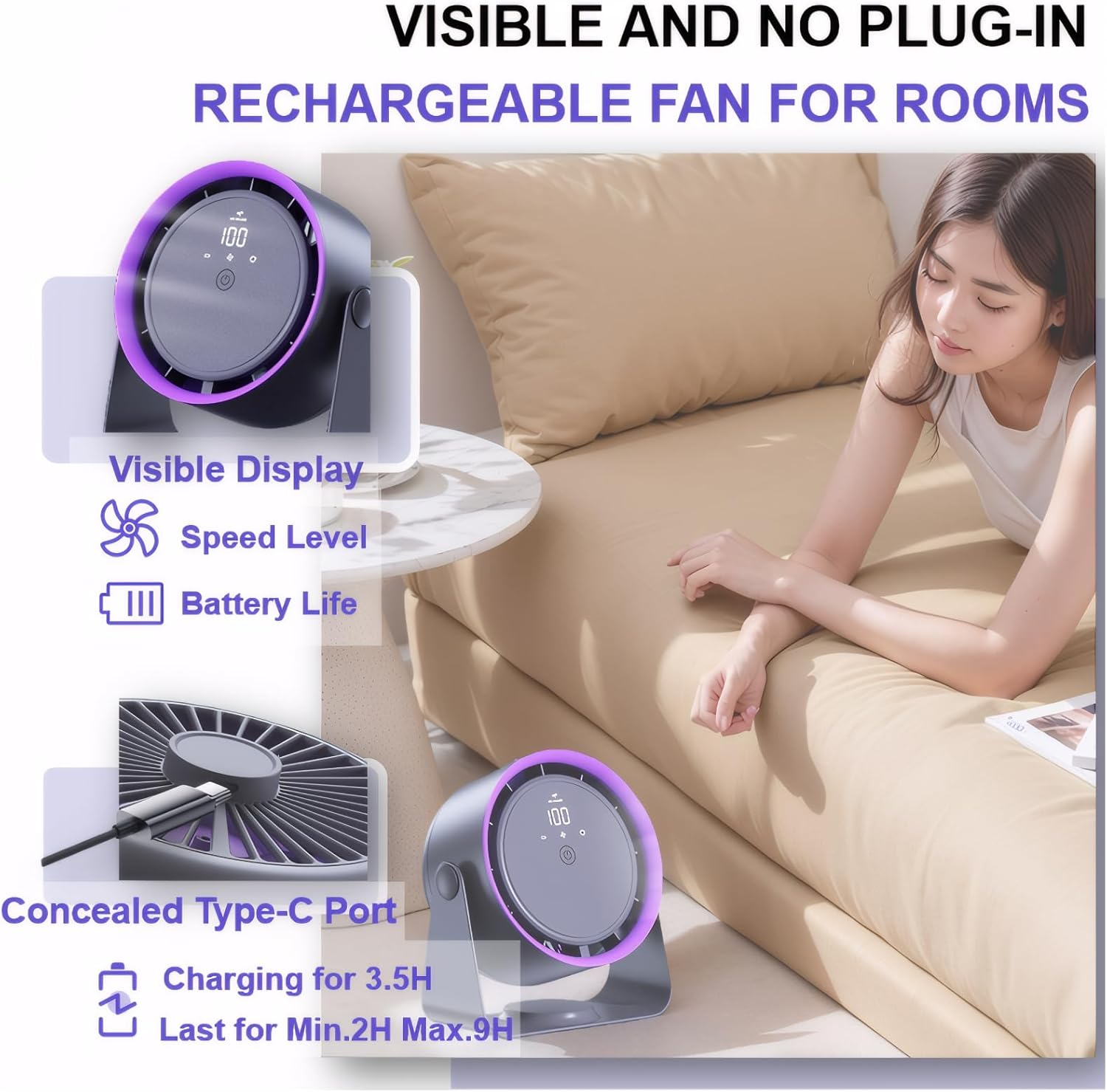 Portable Desktop Circular Fan