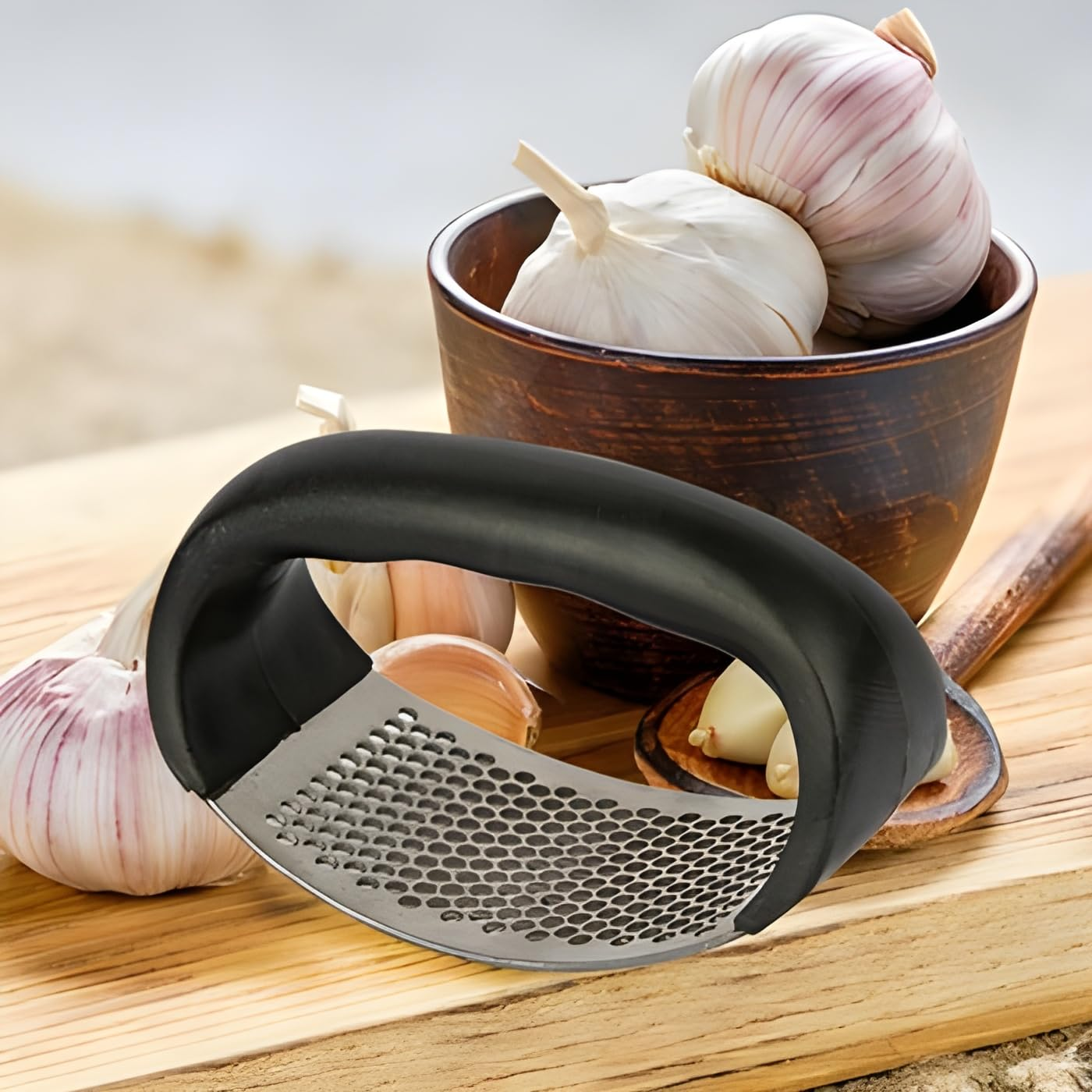Garlic Press Garlic Crusher Kitchen Garlic Rocker |