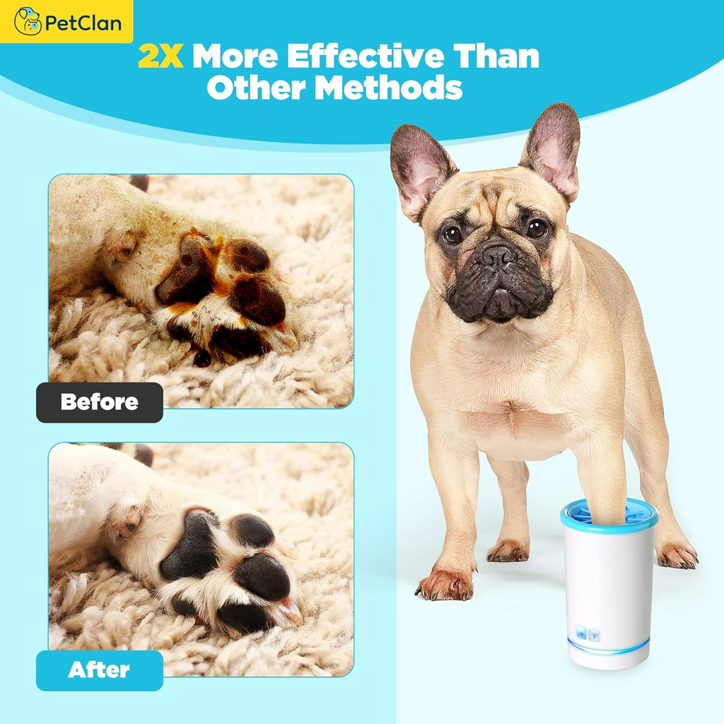 Dog Pet Foot Cleaner Rechargeable Soft Brushes for Small & Medium Dogs