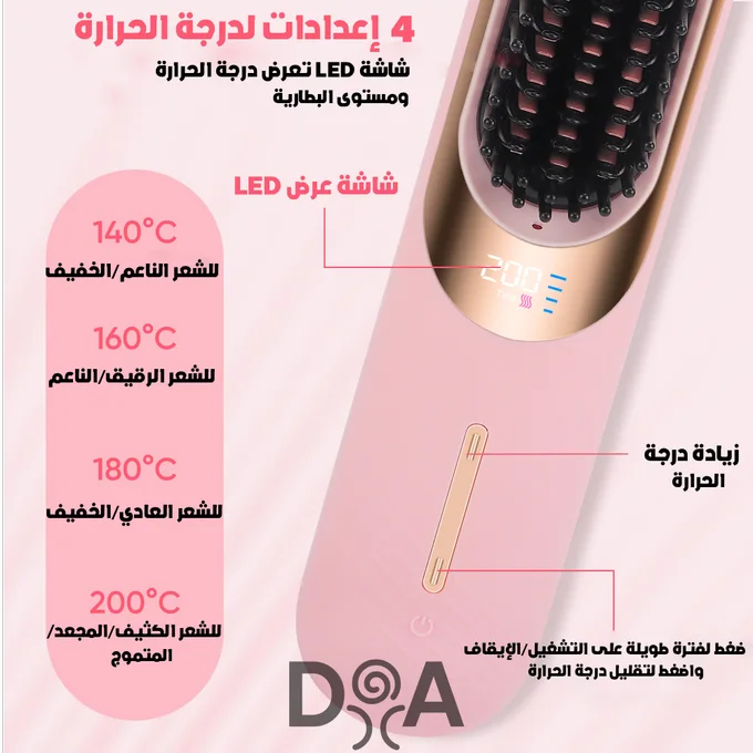 Portable Hair Straightener Brush