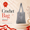 Handmade Gray Openwork Crochet Tote Bag