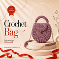 Handmade Mauve Round Crochet Handbag