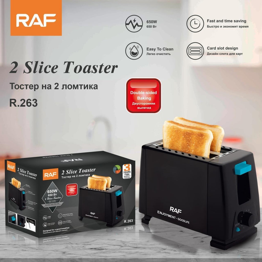Raf 2 Slice Toaster 650W R263 R262