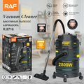 RAF 25L Vacuum Cleaner – 2800W Powerful Wet & Dry Cleaning R8716