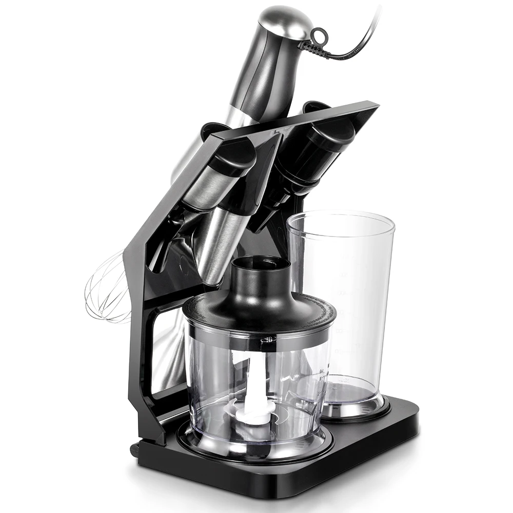RAF 5 in 1 Stick Blender Set Vegetable Chopper Whisk Food Processor Immersion Hand Blender With Station R3004