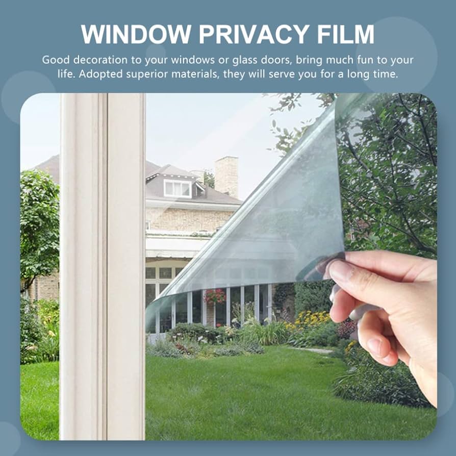 Privacy Window Film Glass Roll Film Sunscreen Glass Sticker Self Adhesive Heat Control 90x100cm