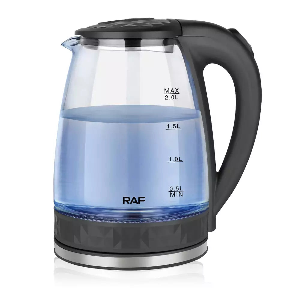 Raf Glass 2 Litre Electric Kettle Heater R7865 R7218