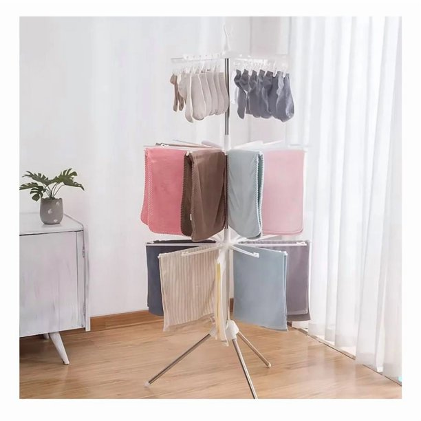 Vertical Rotating Clothesline 3 Levels 24 Pins