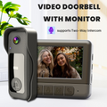 Visual smart doorbell with 4.3-inch color display, 0.3 megapixel camera for home security