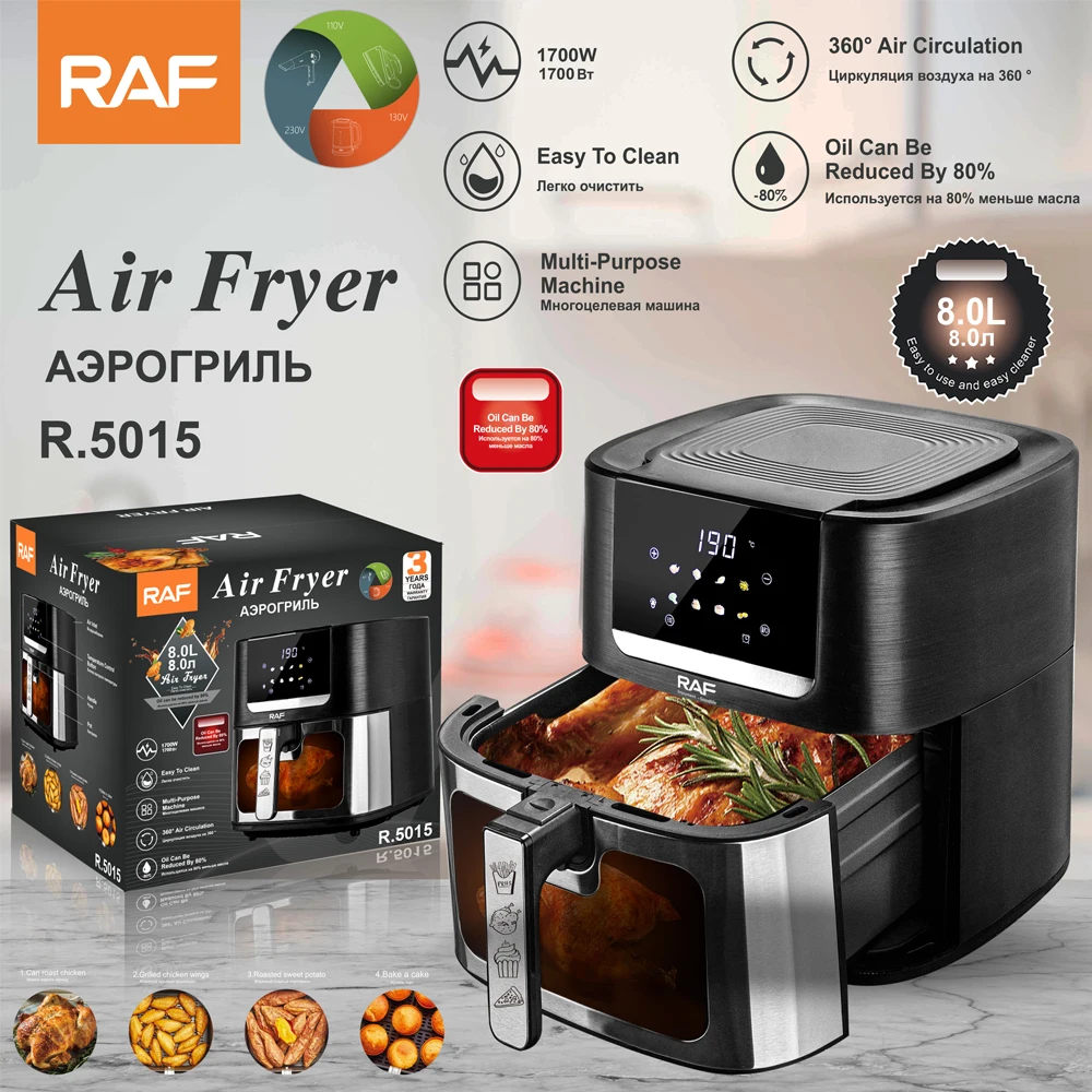 RAF 8L Air Fryer Electric Oil-Free  with Touch Control