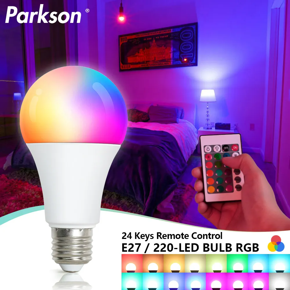 Color Changing RGB LED Bulb Lamp Light with Remote Control