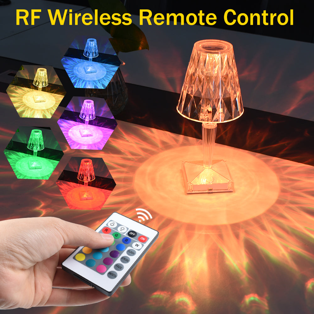 LED Diamond Crystal Magic Lamp Projection Night Lights Touch Control