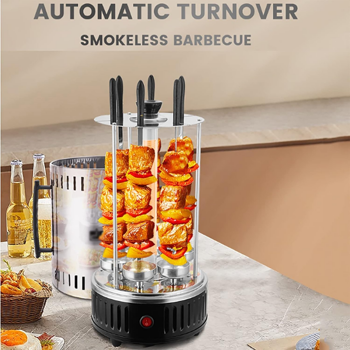 Electric Skewers Grill, Smokeless indoor barbecue machine R8612 - R8619